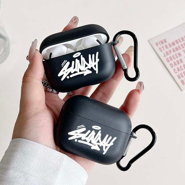 Graffiti Design Kopfhörerhülle für Apple AirPods Pro 2/3 und AirPods 1/2/3/4 in Schwarz - Bild 1