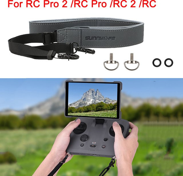 DJI PU-Doppelhakengurt in Schwarz für RC Pro 2, RC Pro, RC 2 und DJI Mavic 4 Pro Fernbedienungen - Bild 1