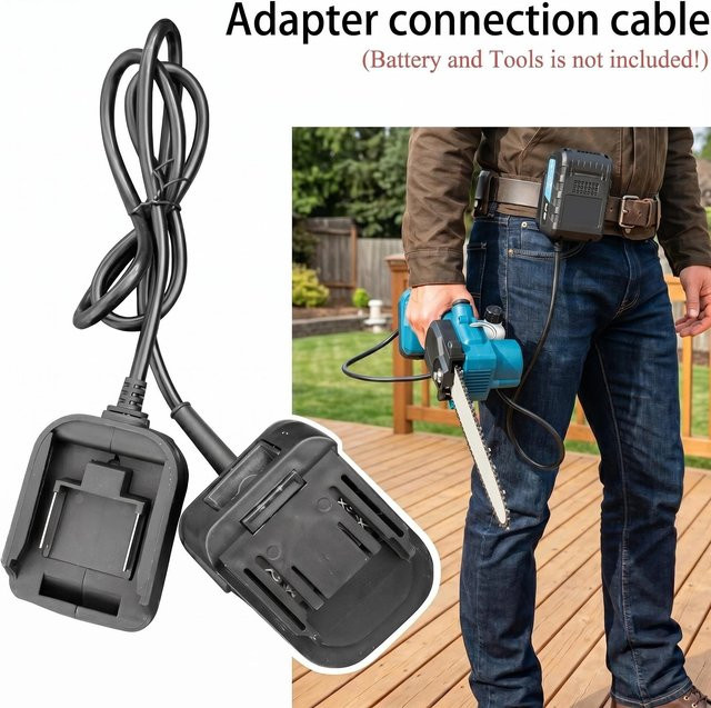 Li-Ionen-Akku-Adapter und Erweiterungskabel für Makita 18 V Akkus von Lomvum Zhipu in Schwarz - Bild 1