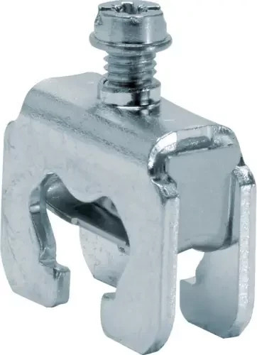 Hager Sammelschienenklemme K96A aus Stahlblech in Silber, 12 x 5 mm, 65 A - Bild 1