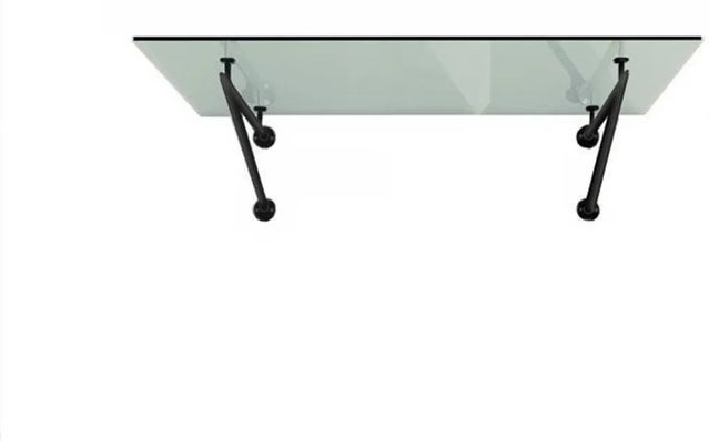 Glaszentrum Hagen Glasvordach mit Halterung in Schwarz und Klarglas, B: 120 cm, T: 90 cm - Bild 1