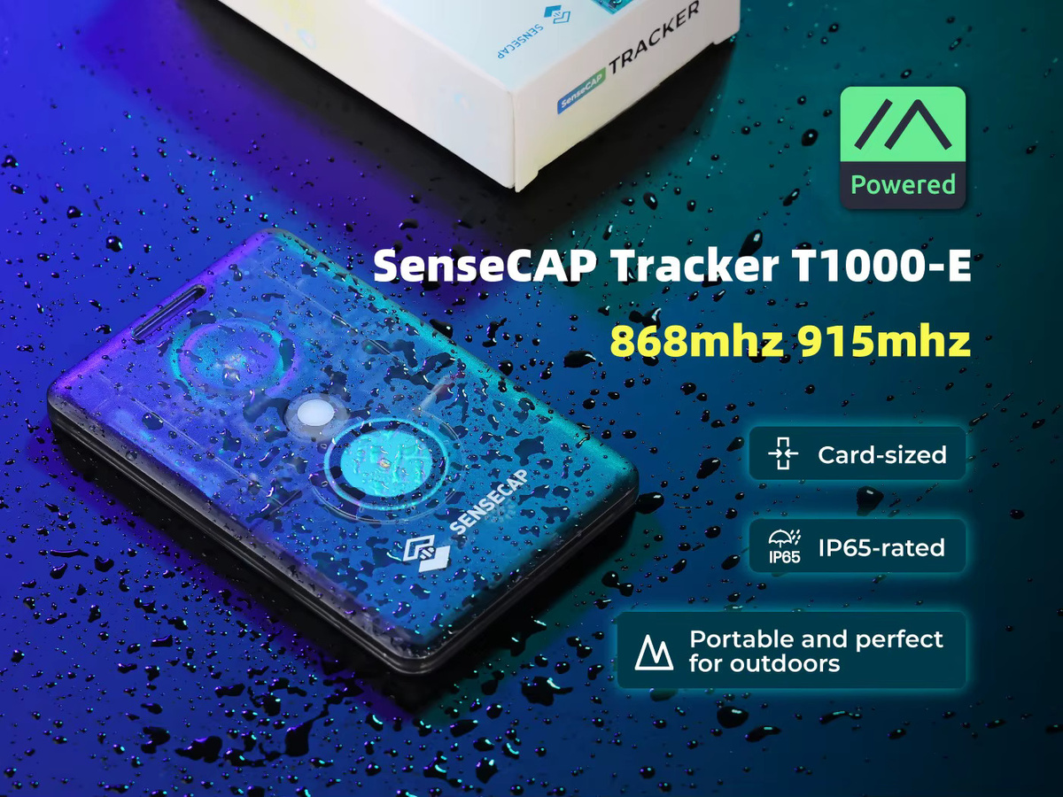Sensecap T1000 E Meshtastic Tracker LoRa MeshCore mit GPS und Bewegungssensor, 868MHz, IP65, Schwarz - Bild 2
