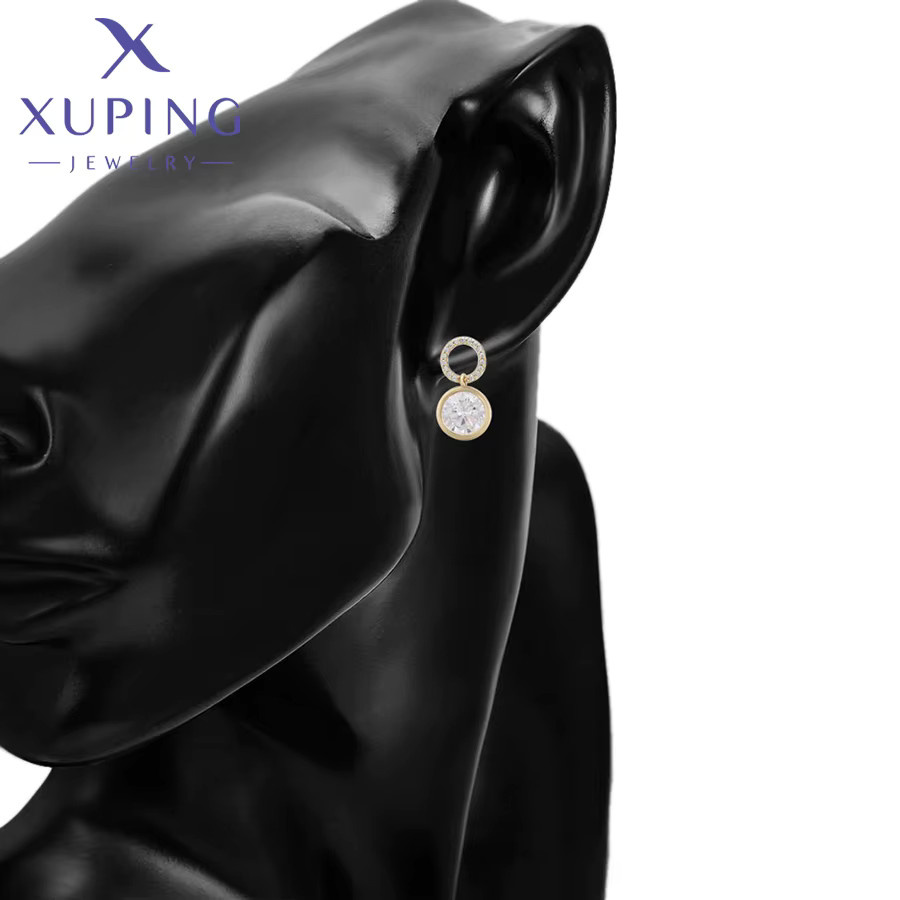 Xuping Ohrstecker, rund, hellgold, Damen - Bild 2
