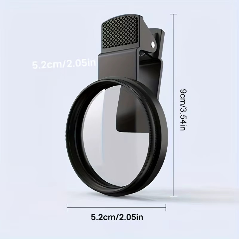 52mm CPL Clip-On Handy-Kamerafilter Polarisator zur Blendschutzreduzierung für Landschaftsfotografie in Schwarz und Weiß - Bild 6