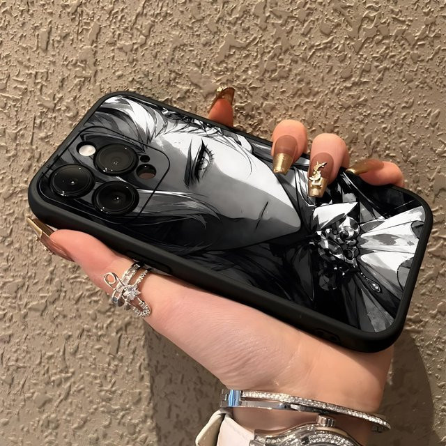 Stoßfeste Handyhülle Genshin Impact Neuvillette für iPhone 17 16 15 14 13 12 Pro Max Mini in Schwarz - Bild 1
