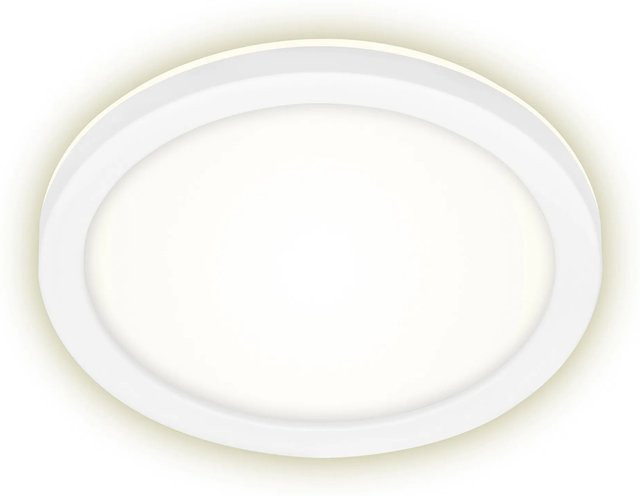 Brilo LED-Außenleuchte Frankfurt Weiß rund Ø 21 cm - Bild 1