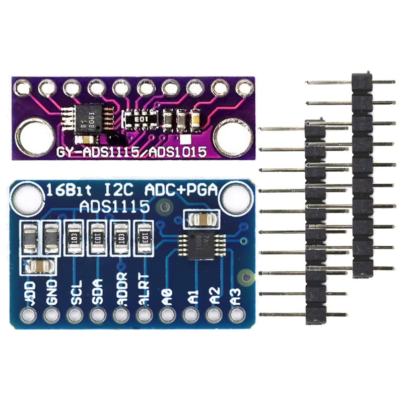 Si Tai&SH ADS1115 16 Bit I2C Modul Präzision ADC 4 Kanal Entwicklungsboard mit Pro Gain Verstärker für Arduino und RP in Blau - Bild 2