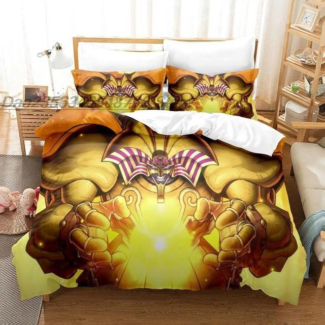 Yu Gi Oh Bettwäscheset mit 3D-Anime-Print von Binchi Fitness, Mehrfarbig, B/B: 228 x 228 cm - Bild 1