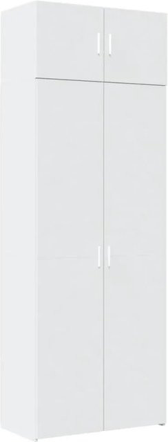 vidaXL Hochschrank Weiß aus Holzwerkstoff B/T/H: 80 x 42,5 x 225 cm - Bild 1