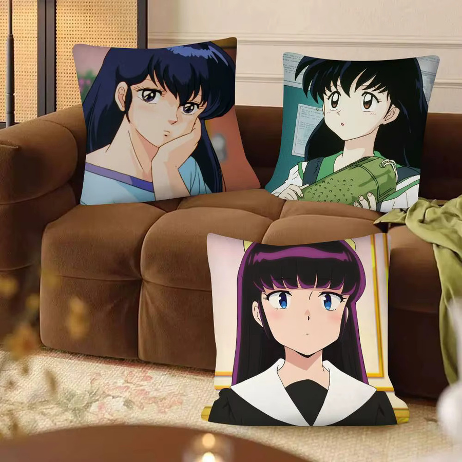 Kayou Maison Ikkoku Cartoon Kissenbezug quadratisch, Mehrfarbig, B/H: 40 x 40 cm - Bild 3