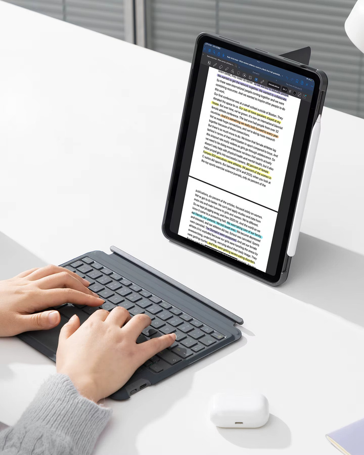 Inateck Abnehmbare iPad Tastatur für iPad 11 Gen (A16 2025) und iPad 10.9 Gen (2022), Modell KB04112, Grau - Bild 3