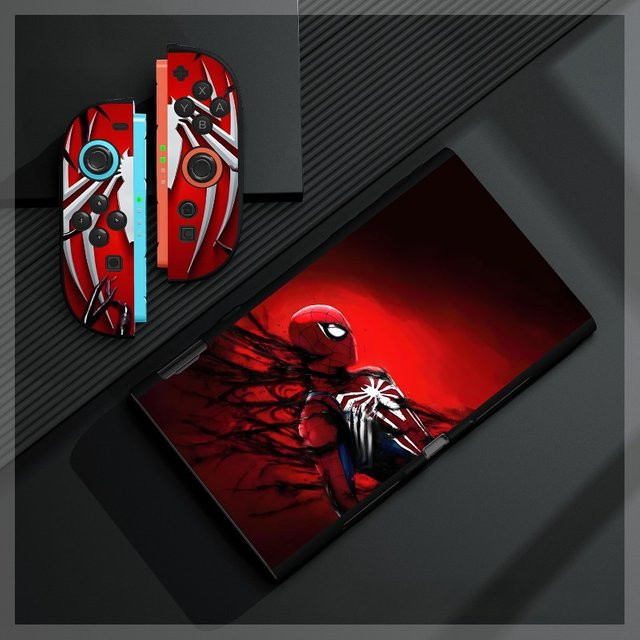 Bandai Marvel Spiderman Silikon-Schutzhülle für Nintendo Switch Joy-Con Controller in Rot - Bild 1