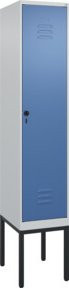 C+P Spind Classic PLUS Garderobenschrank mit 1 Abteil, Stahlkonstruktion, Sicherheits-Drehriegel, 4 Garderobenhaken und Trennwand, Höhe: 212 cm, Breite: 40 cm, Tiefe: 50 cm - Bild 1