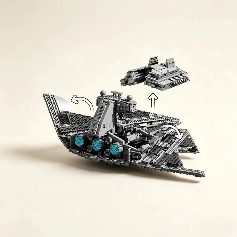 Star Wars Interstellar Conflict Imperialer Sternenzerstörer, Baustein-Modell, 1.555 Teile - Bild 4