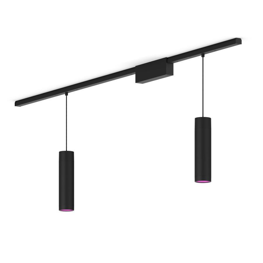 Philips Hue Perifo Basis-Set Gerade Deckenleuchte in Schwarz mit 2 Pendeln - Bild 1