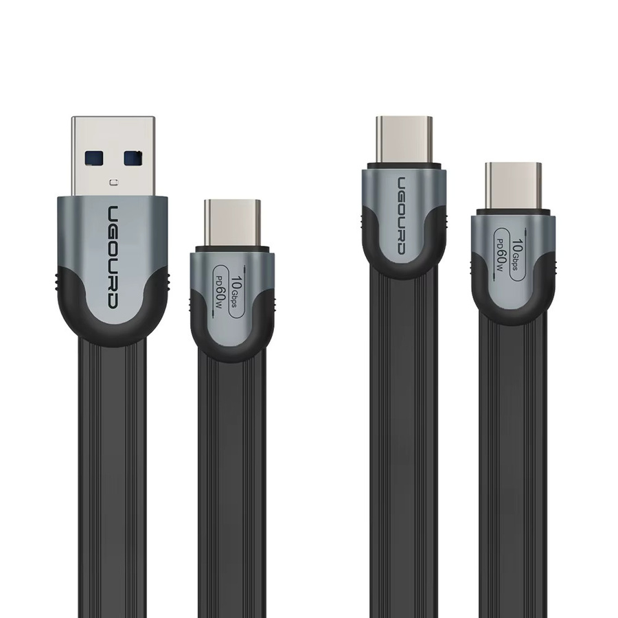 UGOURD USB-A auf USB-C Kabel 10Gbps Datenübertragung USB 3.1/3.2 Gen2 mit 60W Ladeleistung, Schwarz - Bild 6
