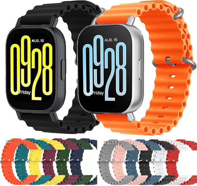 Uhrenarmband Silikon, Schwarz, Redmi Watch 5 Active, 22 mm, Unisex - Bild 1