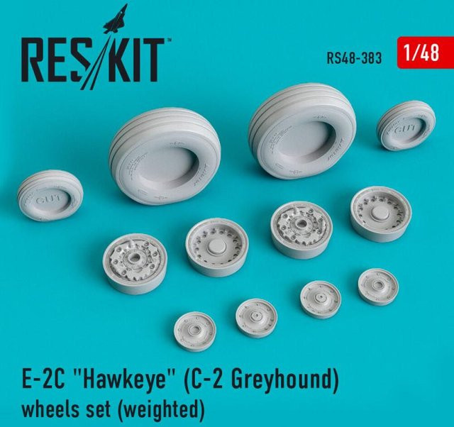 ResKit Models E-2C Hawkeye (C-2 Greyhound) Wheels set (weighted) - Bild 1