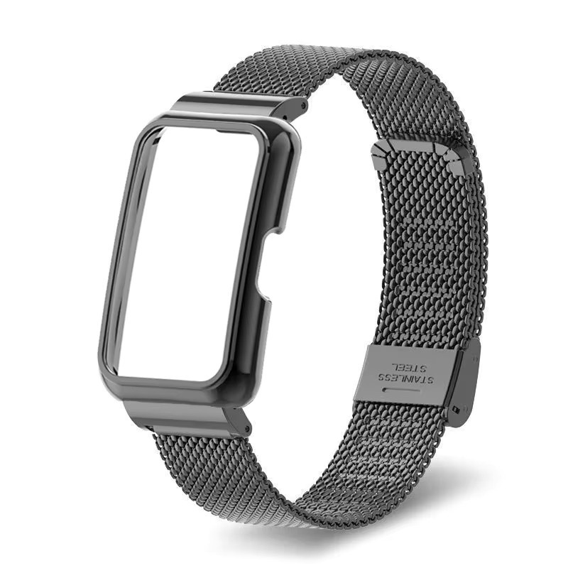 AMAZFEEL Uhrenarmband Edelstahl, Silber, Huawei Band 10 9 8 7 6, Unisex - Bild 2