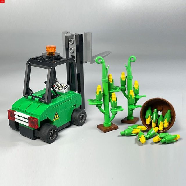 Yiran toy MOC Ziegel Gabelstapler Bauernhof Bausteine 6–12 Jahre - Bild 1