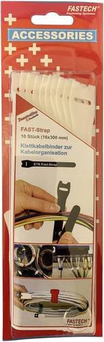FASTECH 803-010 Klettkabelbinder zum Bündeln in Weiß, 10 Stück, Länge: 300 mm, Breite: 16 mm - Bild 1