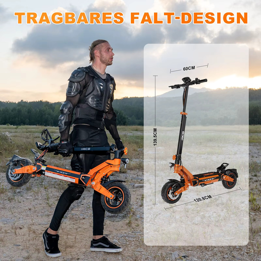 RCB KIDS D7 Pro ABE Elektroroller, klappbar, mit 10 Zoll Vakuumreifen - Bild 6