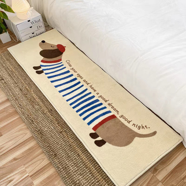 VIKAMA Teppich mit Streifenmuster für Schlafzimmer und Kinderzimmer in Rechteckform - Bild 1