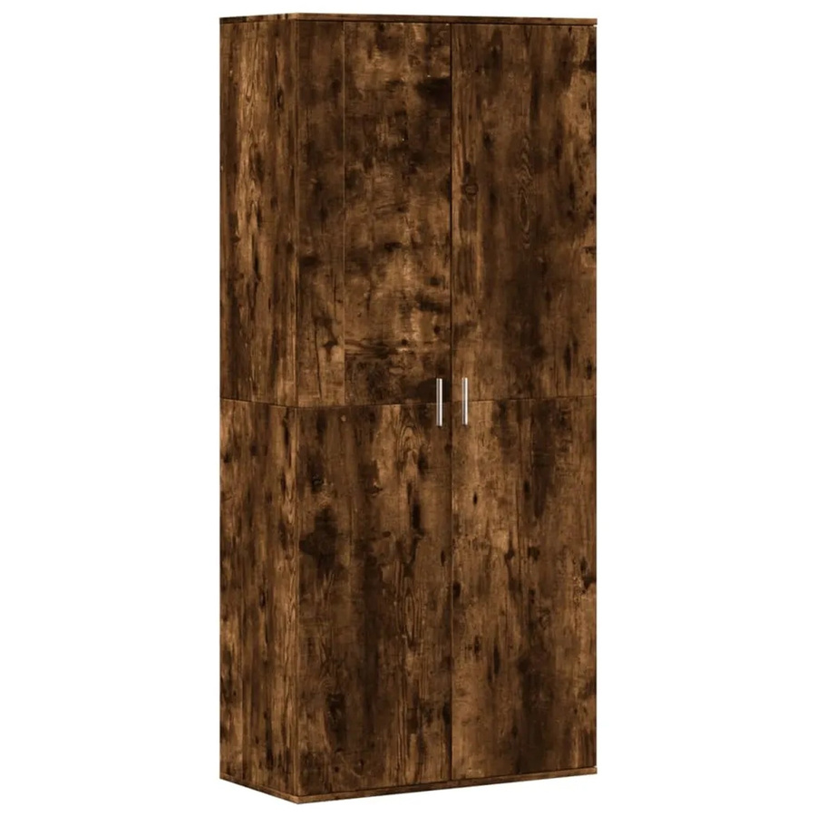 vidaXL Schuhschrank Räuchereiche Modern mit Klappen, B/T/H: 80 x 39 x 178 cm - Bild 2