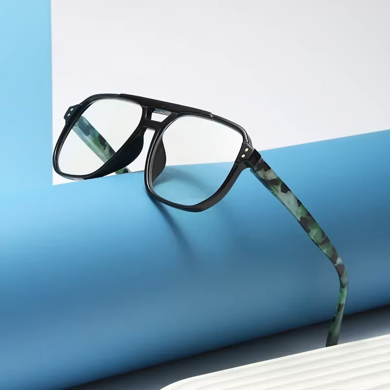 MDOD Lesebrille quadratisch, Vollrand, Kunststoff, schwarz, Herren - Bild 1