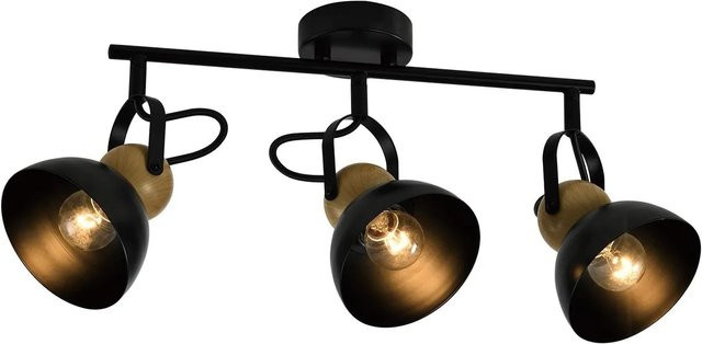 NETTLIFE Deckenstrahler aus Metall in Schwarz mit verstellbarem Design und E27 Fassung - Bild 1