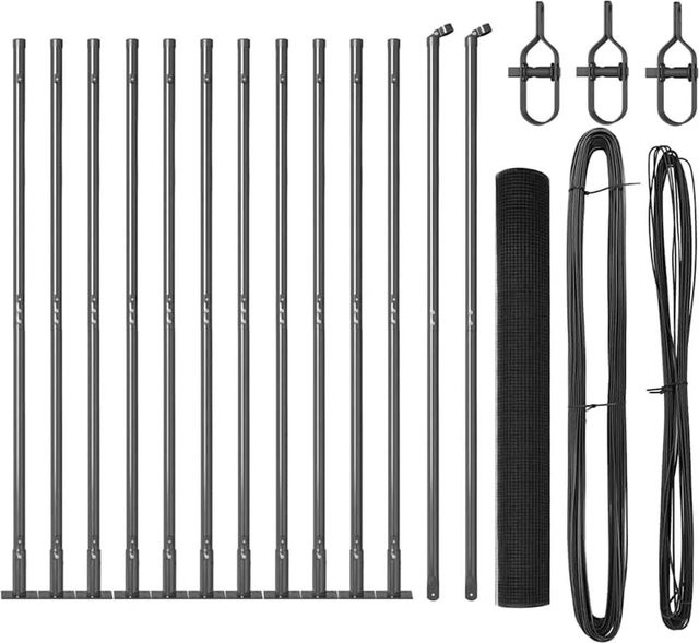 vidaXL Zaunpfosten aus Stahl und PVC in Grau, B/T/H: 1,6 x 1,6 x 120 cm - Bild 1
