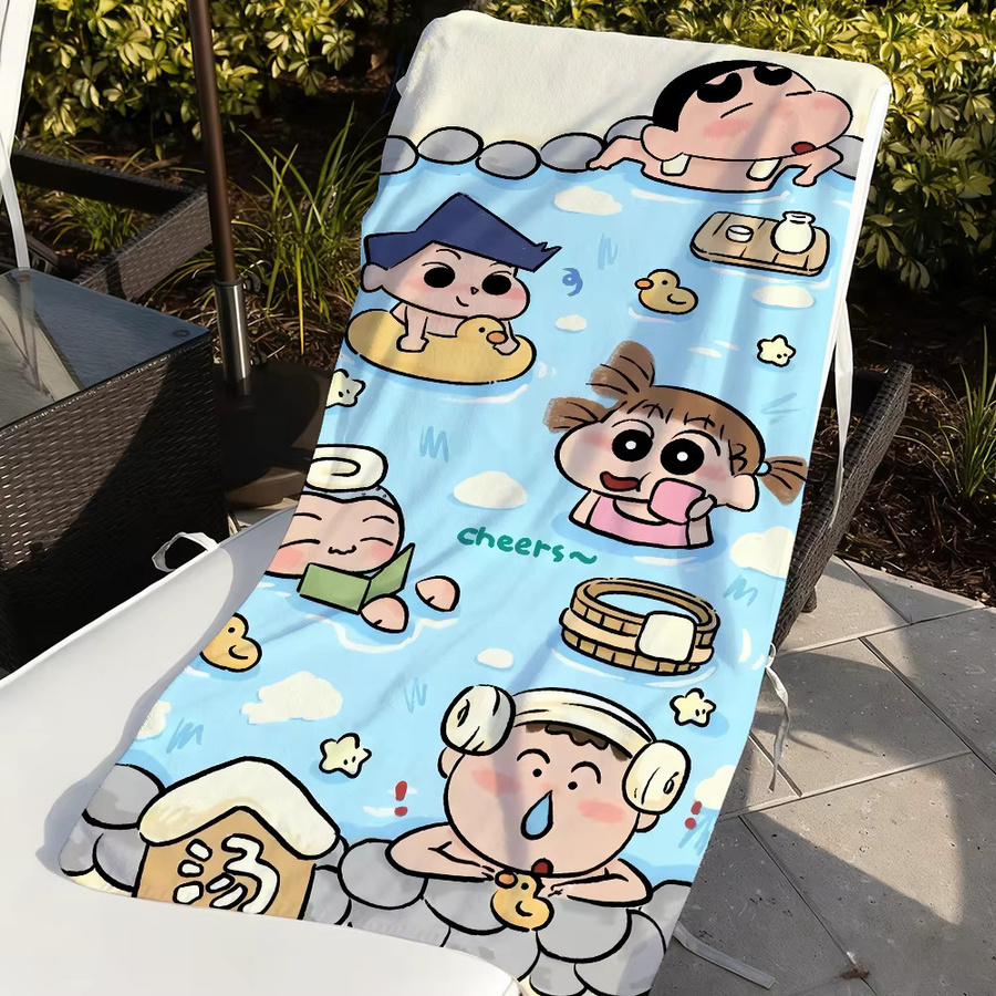 Crayon Shinchan Handtuch für Schwimmen, Yoga und Fitness, schnell trocknend und weich, Multicolour - Bild 3