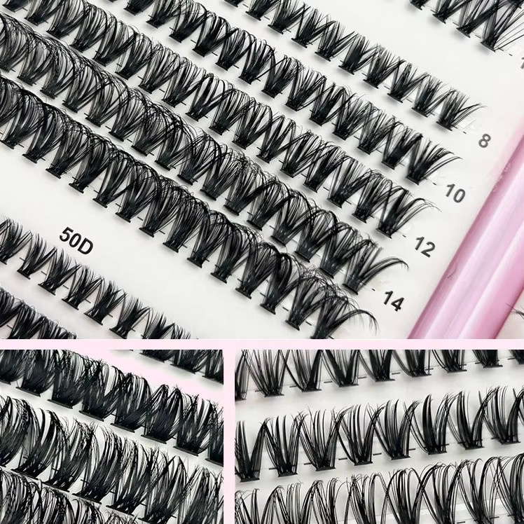 JIEFUXIN DIY-Cluster für künstliche Wimpern, D-Curl, Unisex - Bild 2