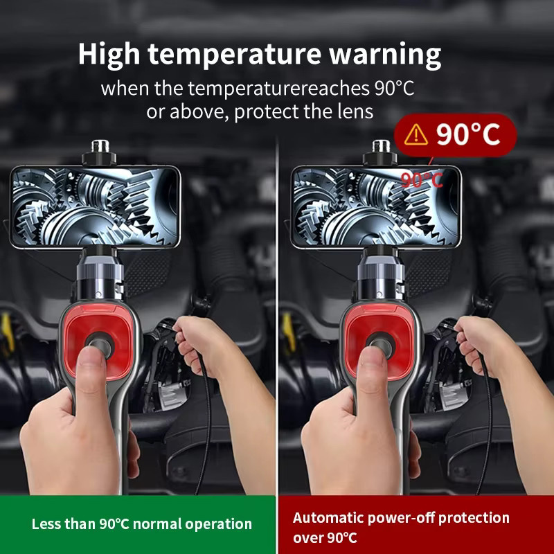 LAFOCH Gelenkendes Endoskop mit 6,2 mm Sonde und 4-Wege-Inspektionskamera, 6 LEDs, Schwarz - Bild 2