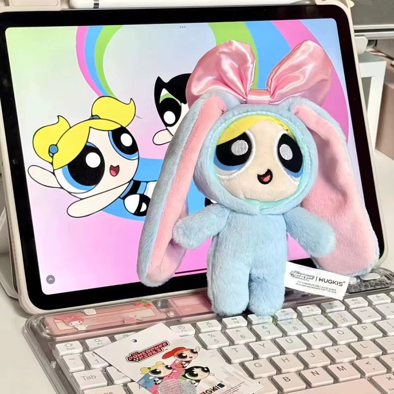 HUGKIS Powerpuff Girls Hase Kaninchen Plüsch Spielzeug Anhänger, 12 cm - Bild 4