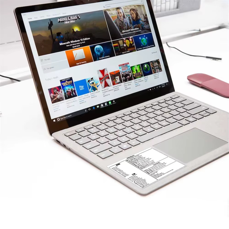 CASEPOKE Laptop Shortcut Tasten Aufkleber für Windows und Mac, wasserfeste Vinyl Tastatur Aufkleber für MacBook, Lenovo, HP, Acer und Dell - Bild 2