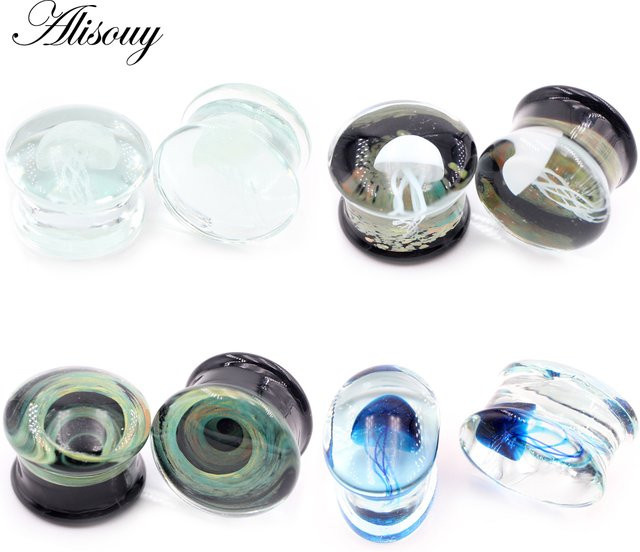 Alisouy Ohrstöpsel und Tunnel Glas, 8-25mm, Unisex - Bild 1
