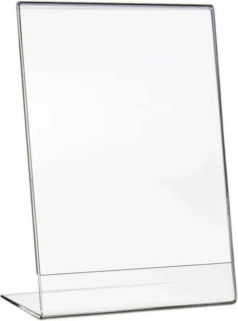 HMF 46934 Acryl Tischaufsteller Schräg DIN A4 Hochformat Transparent B: 21,5 cm, T: 28,5 cm, H: 9,5 cm - Bild 1