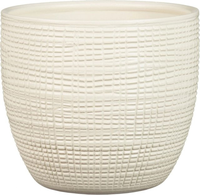Scheurich Übertopf 866 Vainilla in Beige und Weiß, Durchmesser: 16 cm - Bild 1