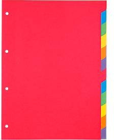 Schäfer Shop Select Kartonregister A4, 5er Pack, 4-fach Lochung, 160 g/qm Recyclingkarton, Multicolor - Bild 1