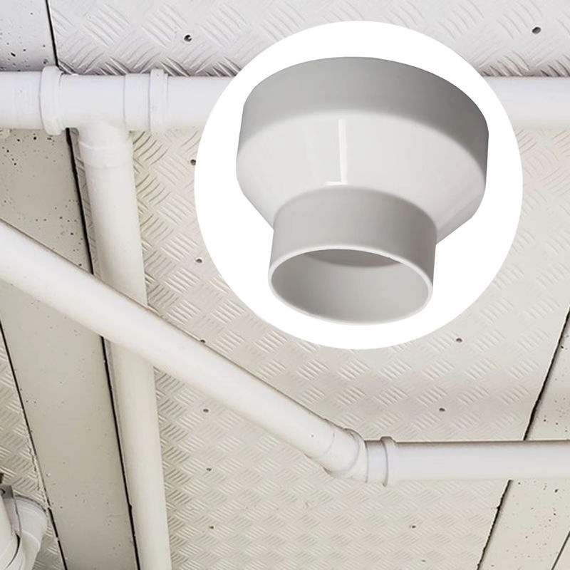Luftstromrohr-Verstärker-Adapter 100-75mm in Weiß für HVAC-Systeme und Luftkanäle - Bild 4