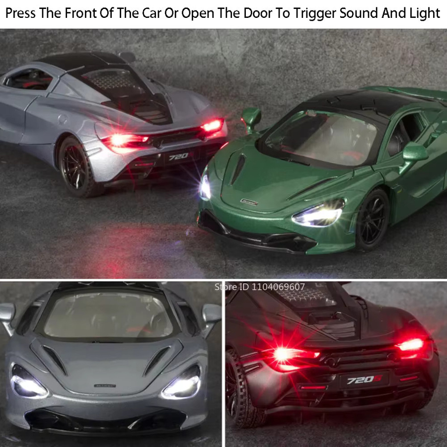 MAKEDA 720S Senna Sportwagen, Spielzeugmodell, 1:32, Metall, mit Licht und Sound - Bild 4