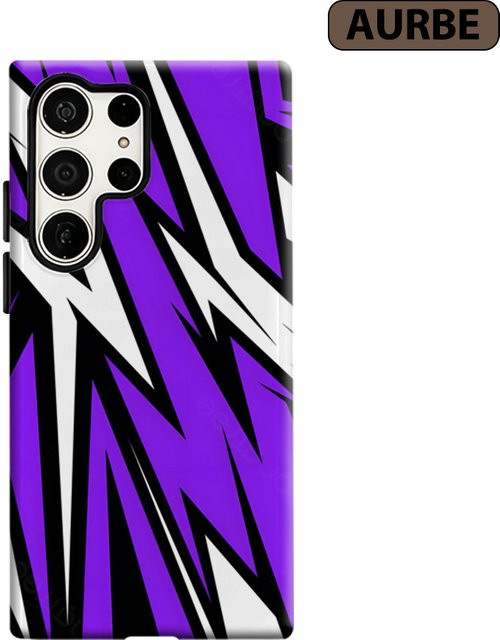 Stoßfeste Doppelschicht Handyhülle Lila Blitzfragmente für Samsung Galaxy S26 S25 S24 S23 Ultra Plus - Bild 1