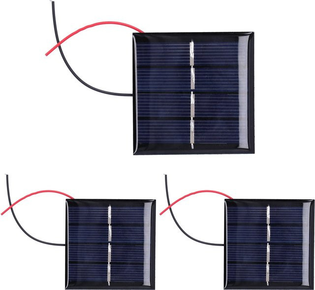 CosyHome 3er Set Mini Polysilizium Solarzellen mit Micro Wiring, 0,45 W, 2V, Blau - Bild 1