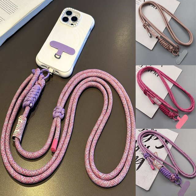 DOLANBIA Handy Lanyard Crossbody im chinesischen Stil, verstellbares Paar Handy-Trageband als Anti-Verlust-Seil in Grün und Blau - Bild 1