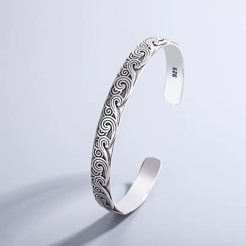 GaGa-Duck Armband, 925 Sterlingsilber, Wolken-Öffnungsarmreif - Bild 4