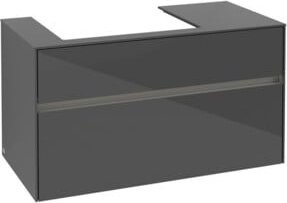 V&B Waschtischunterschrank Collaro in Anthrazit mit LED-Waschtisch B/T/H: 100 x 54,8 x 50 cm - Bild 1