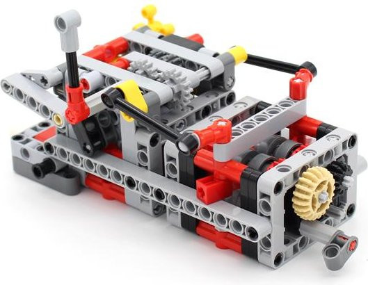 8-Gang-Getriebe Bausteine Elektrotechnik, Mechanischer Motor, ab 14 Jahren - Bild 1