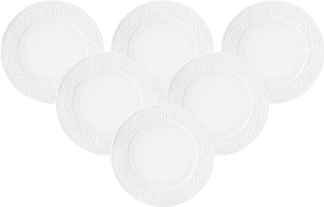 Seltmann Weiden Speiseteller Nori Home aus Keramik, Farbe: Weiß, 6er Set, Durchmesser: 28,2 cm - Bild 1