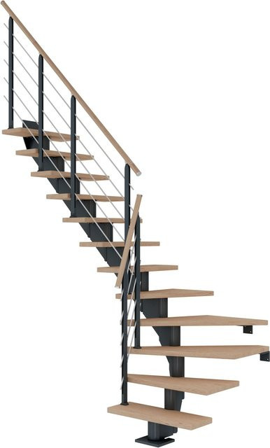 Dolle Mittelholmtr Hamburg Winder in Eiche Weiß Anthrazit, Höhe: 258 cm, Breite: 75 cm - Bild 1